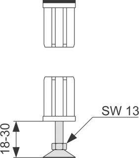 Tece Ножка с торцевым элементом TECEprofil 9140000